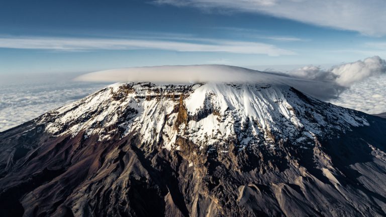 Kilimanjaro,Mountain,Aerial,View,During,Scenic,Flight Image description