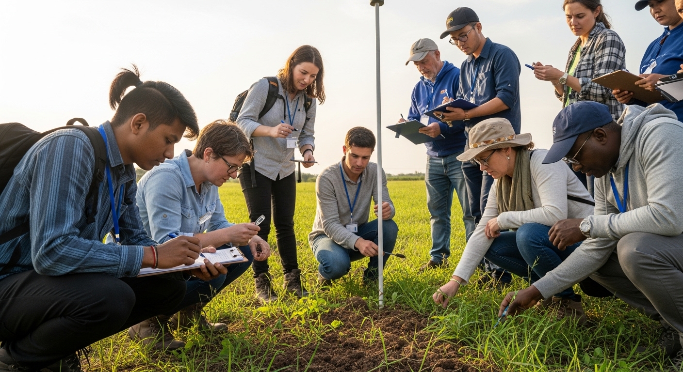 Serengeti-an international team of researchers, tourists, or volunteers working together in the field. Serengeti-an international team of researchers, tourists, or volunteers working together in the field.
